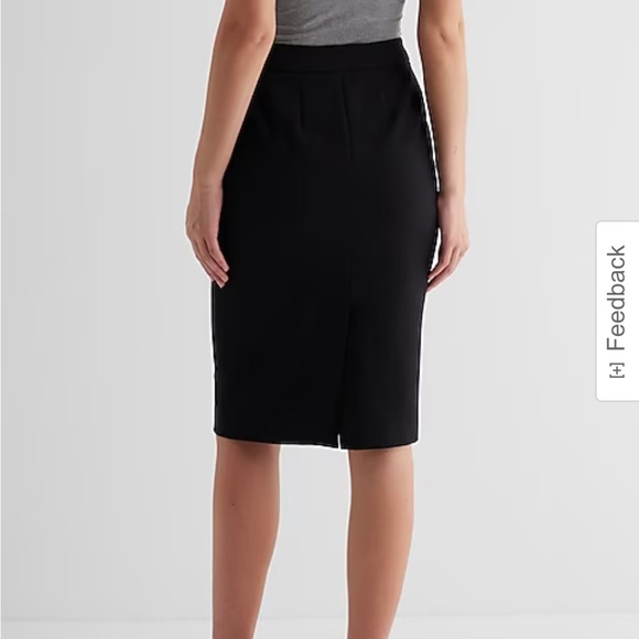 Express High Waisted Black Pencil Skirt - Picture 3 of 4